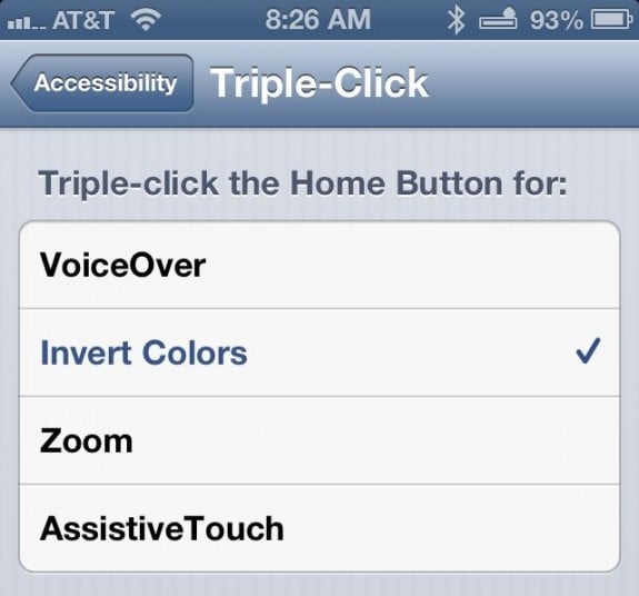 triple-click home features
