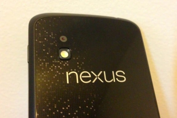 The Nexus 4 features a vulnerable glass back.