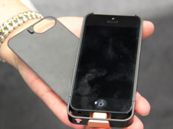 The Powermat iPhone 5 wireless charging case. (CNet) 