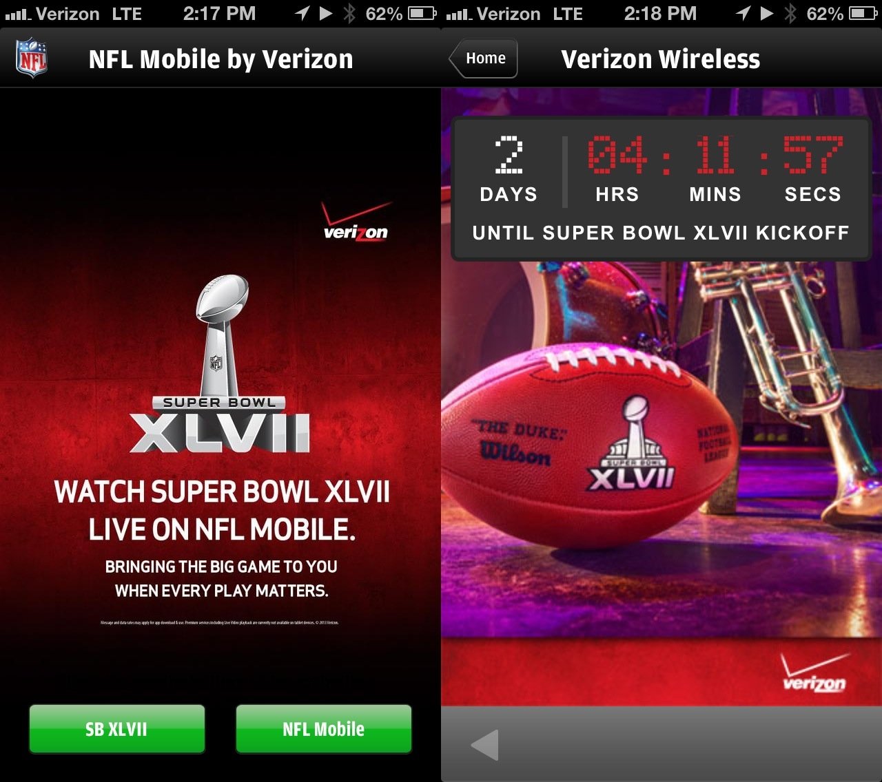 Watch Super Bowl 2013 on iPhone