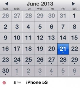 The iPhone 5S release is likely due for Q3 2013. 