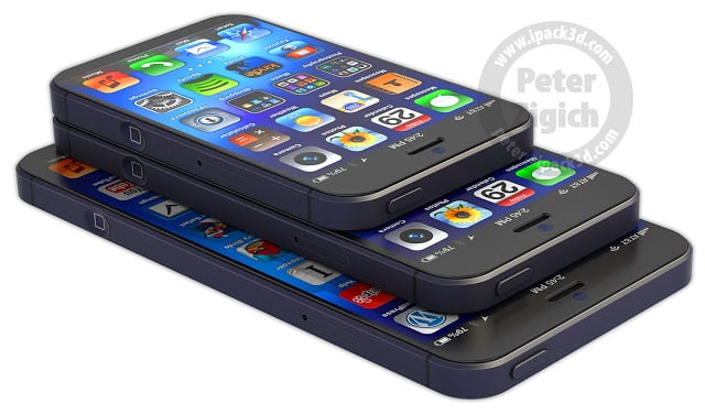 Three iPhone 6 concepts of varying size.