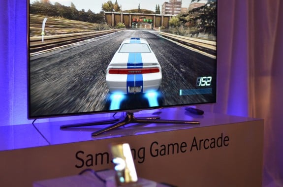The Samsung gaming controller lets gamers play Real Racing 3 and other games on the Galaxy S4 with a physical controller.