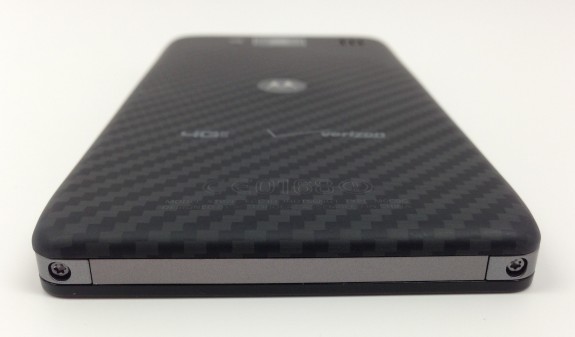 The Droid RAZR MAXX HD features a design comprised of heavy duty materials. 
