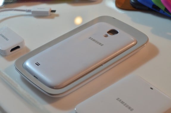 The Galaxy S4 will come with a removable back to handle wireless charging. 