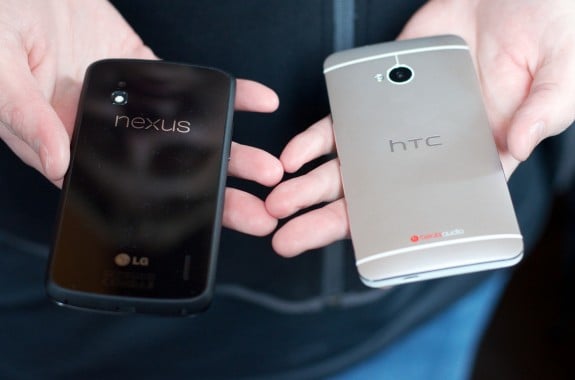 The HTC One will arrive later this month to battle other Android phones like the Nexus 4.