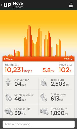 Jawbone Up Android app