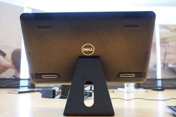 Stand can be angled and tilted.