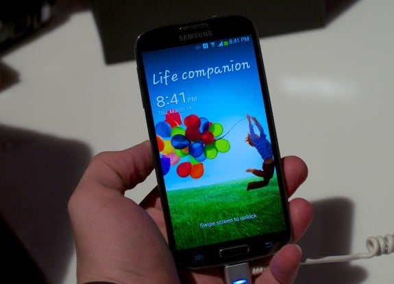 The Samsung Galaxy S4 comes with a 5-inch 1080p display.