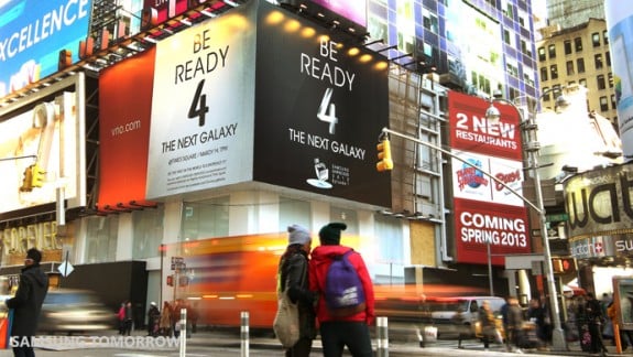 Could this be the new Samsung Experience in Times Square? If so, will Samsung allow fans to get a Samsung Galaxy S4 hands on ahead of the U.S. release date? It's looking more and more likely.