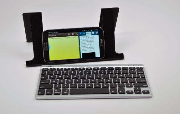 Pair a Bluetooth keyboard with the Samsung Galaxy S4 for mobile productivity.