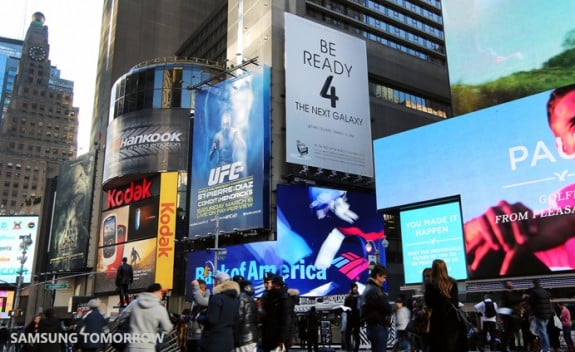 Another Samsung Galaxy S4 teaser ad in Times Square.