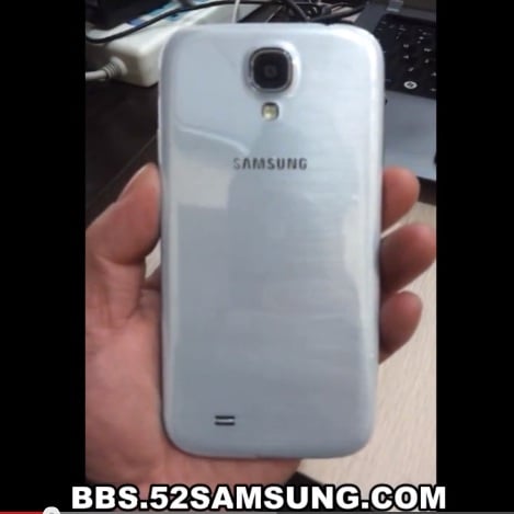 The back of the alleged Samsung Galaxy S4 in the video looks more plausible than those in photos from earlier this week.