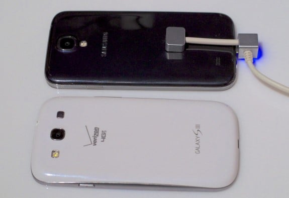 The Galaxy S4 features a similar but different design.
