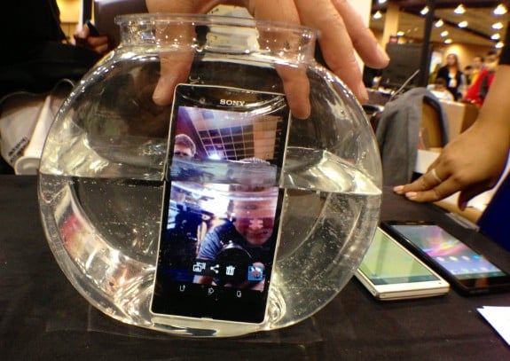 The Sony Xperia Z features a dust and water proof design.
