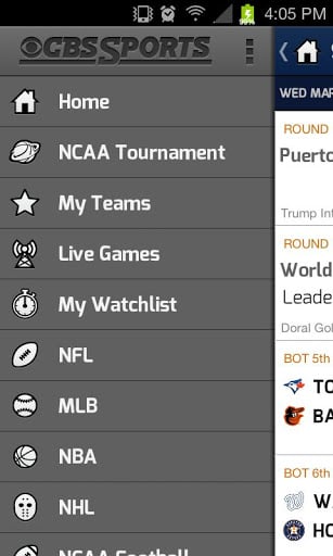 cbs sports android