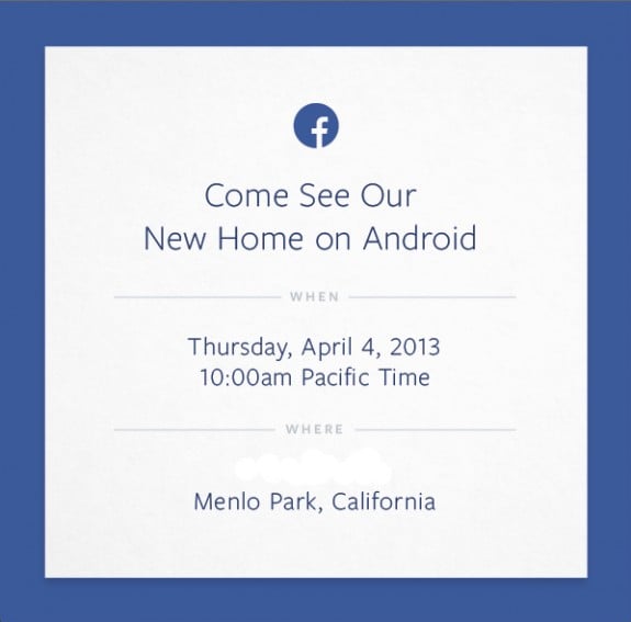 Facebook may reveal its Facebook Phone on April 4th.