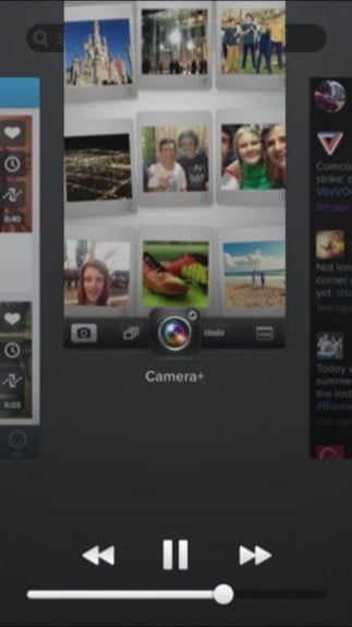 Swipe up or down on an app to quit in this iOS 7 concept. 