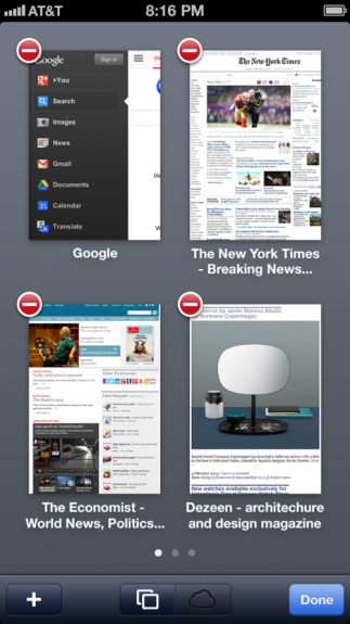 In iOS 7, Safari could offer better page management. 