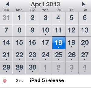Many iPad 5 release dates are rumored.