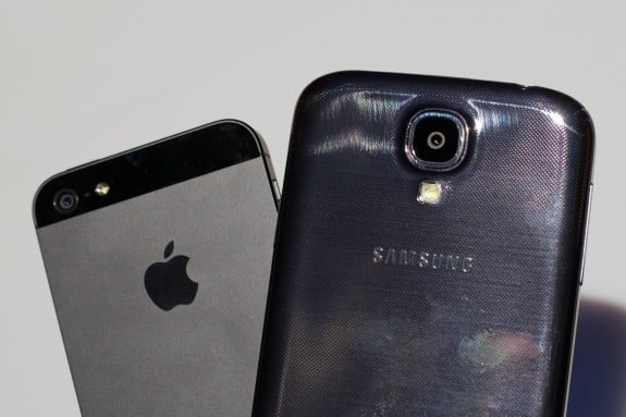 The Galaxy S4 is thin, not as thin as the iPhone 5, but thin.
