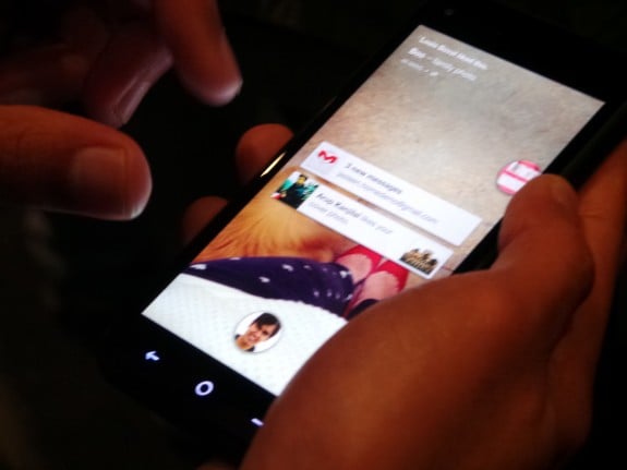 Even Gmail notifications appear on your new Cover Feed home screen on the HTC First.