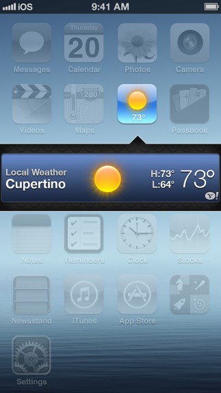 Bianco iOS 7 concept widgets