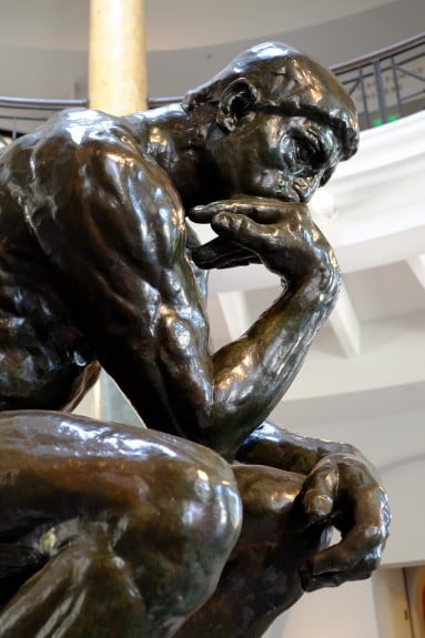 Rodin's 'The Thinker' at the Cantor Museum at Stanford.