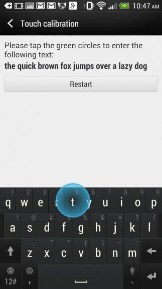 HTC One Setup - Calibrate the keyboard for a better typing experience.