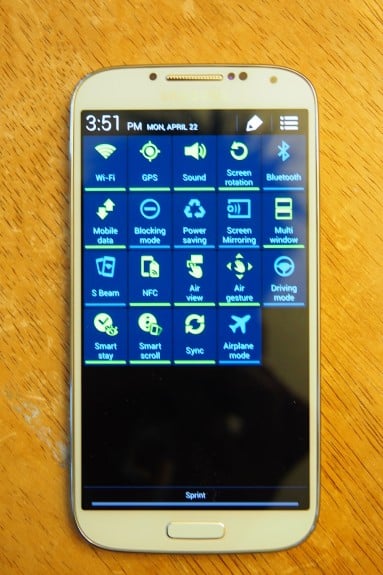 New notification bar widgets from the Android notification drop-down. A lot more options if you want them at a glance.