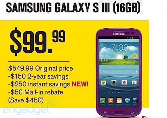 A Purple Samsung Galaxy S3 appears destined for an April 12th release. 