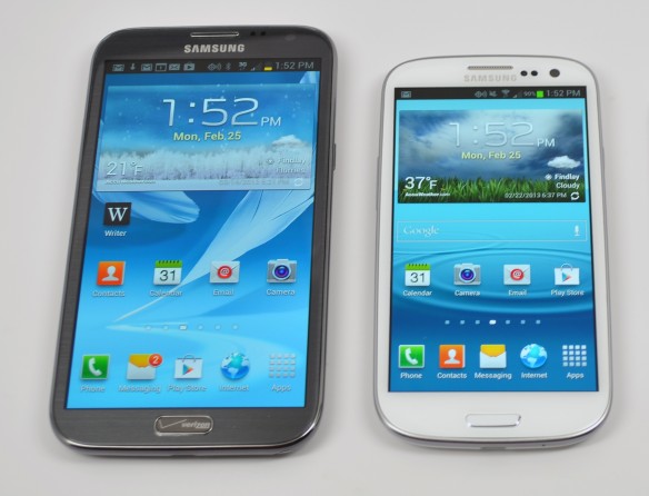 Rumors peg the Samsung Galaxy Note 2 Android 4.2.2 and Galaxy S3 Android 4.2.2 Updates for May or June.