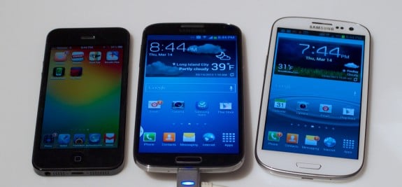 The Samsung Galaxy S4 replaces the Galaxy S3 as the main iPhone 5 competitor.