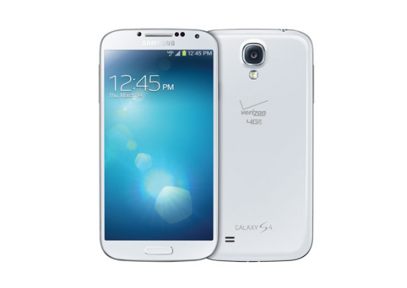 The Verizon Galaxy S4 has appeared today, without a branded home button.