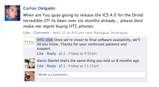 The Droid Incredible 2 ICS update remains a sore subject amongst HTC users.