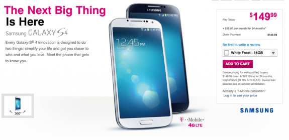 The T-Mobile Galaxy S4 is now on sale, but for how long?