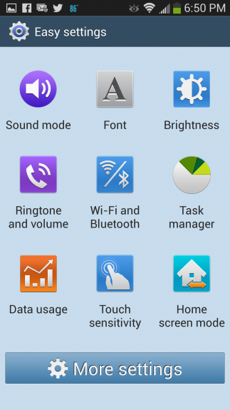 Even the daunting Settings menu has been simplified for Easy Mode users