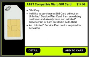 The no longer available Straight Talk AT&T SIM card. 