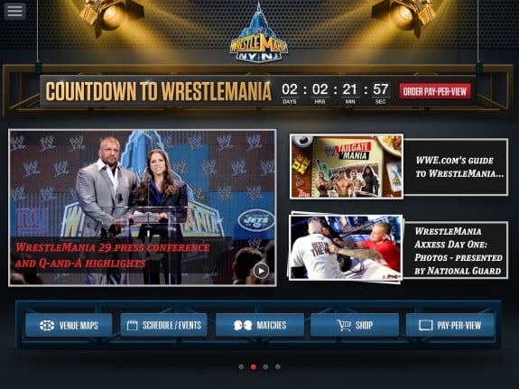 WWE WrestleMania 29 iPad
