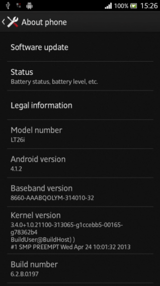 The Xperia S Jelly Bean update has leaked ahead of its release.
