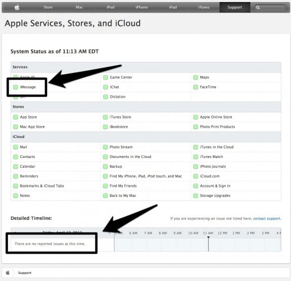 apple service status page