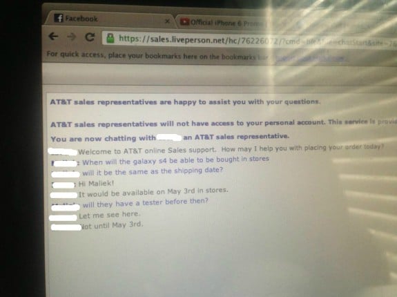 Will the AT&T Galaxy S4 arrive on May 3rd? Who knows. 