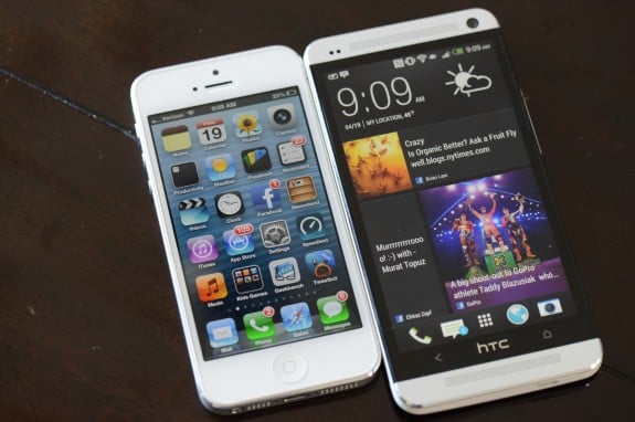 Apple could draw soem inspiration from Android and WIndows Phone in a flatter, glance-able iOS 7 according to rumors.