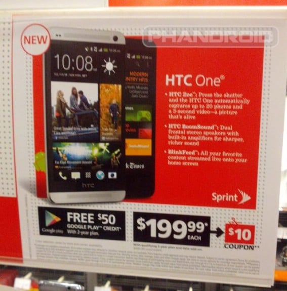 The HTC One will be sold at retailers like Radio Shack.