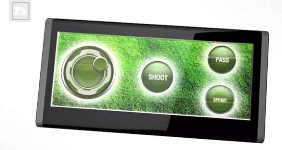 The back display could become a controller for games, leaving the front of the device open for watching the game.