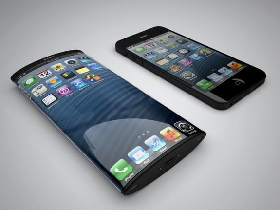 This iPhone 6 concept based on an Apple patent shows one example of how a flexible display could work in the iPhone. Concept by MyVoucherCodes.