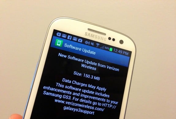 The Verizon Galaxy S3 got treated to Android 4.1.2. Without Premium Suite.
