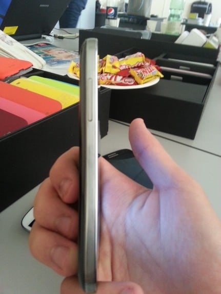 The Galaxy S4 Mini appears to be made of plastic as well.