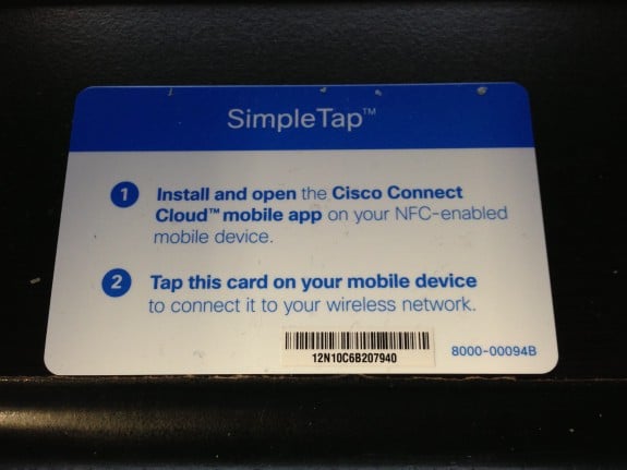 Simple Tap NFC card for Linksys Wireless Router