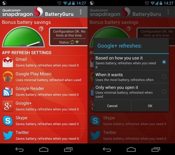 Get better Samsung Galaxy S4 and HTC One battery life with BatteryGuru.